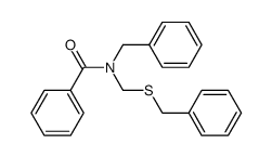 N-benzyl-N-((benzylthio)methyl)benzamide Structure