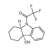 2,2,2-trifluoro-1-((4aS,9aR)-4a-hydroxy-1,2,3,4,4a,9a-hexahydro-9H-carbazol-9-yl)ethan-1-one结构式