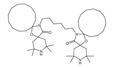 20,20'-(hexane-1,6-diyl)bis(2,2,4,4-tetramethyl-7-oxa-3,20-diazadispiro[5.1.11.2]henicosan-21-one) structure