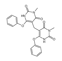 5,5'-methylenebis(3-methyl-6-phenoxyuracil) Structure