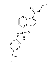 ethyl 7-((4-(tert-butyl)phenoxy)sulfonyl)-1H-indene-3-carboxylate结构式