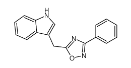 5-(1H-indol-3-ylmethyl)-3-phenyl-1,2,4-oxadiazole结构式