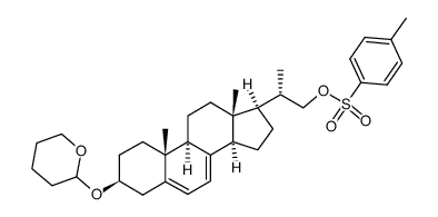 3β-tetrahydropyranyloxy-23,24-dinorchola-5,7-dien-22-ol p-toluenesulfonate Structure