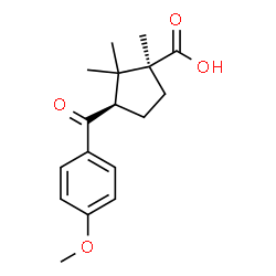 4-anisoyl-3-(1,2,2-trimethylcyclopentane carboxylic acid) Structure
