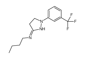 N-butyl-2-[3-(trifluoromethyl)phenyl]-3,4-dihydropyrazol-5-amine结构式