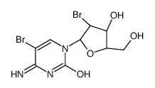 4-amino-5-bromo-1-[(2R,3S,4R,5R)-3-bromo-4-hydroxy-5-(hydroxymethyl)oxolan-2-yl]pyrimidin-2-one Structure