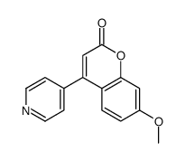 7-Methoxy-4-(4-pyridyl)coumarin structure
