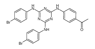 1-{4-[4,6-Bis-(4-bromo-phenylamino)-[1,3,5]triazin-2-ylamino]-phenyl}-ethanone Structure