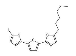 2-hexyl-5-[5-(5-iodothiophen-2-yl)thiophen-2-yl]thiophene Structure