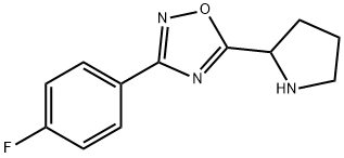 3-(4-Fluorophenyl)-5-pyrrolidin-2-yl-1,2,4-oxadiazole hydrochloride结构式