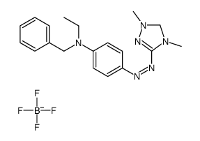 3(or5)-[[4-[benzylethylamino]phenyl]azo]-1,4-dimethyl-1H-1,2,4-triazolium tetrafluoroborate(1-)结构式