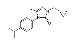 3H-1,2,4-Triazol-3-one, 2-(cyclopropylmethyl)-2,4-dihydro-5-methyl-4-[4-(1-methylethyl)phenyl]结构式