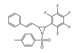 (E)-2-(PERFLUOROPHENYL)-3-STYRYL-1-TOSYLAZIRIDINE Structure