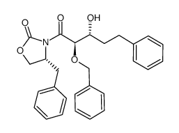 (4R)-3-[(2R,3R)-3-hydroxy-5-phenyl-2-(phenylmethoxy)pentanoyl]-4-benzyl-1,3-oxazolidin-2-one Structure