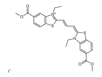 3,3'-Diethyl-5,5'-dimethoxycarbonylbenzothio-carbocyanin-iodid结构式