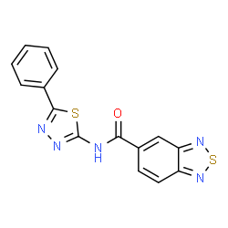 N-(5-Phenyl-1,3,4-thiadiazol-2-yl)-2,1,3-benzothiadiazole-5-carboxamide结构式