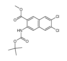 N-(t-boc)-3-carbomethoxy-6,7-dichloro-2-naphthylamine结构式