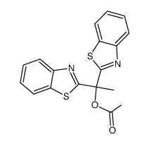 Acetic acid 1,1-bis-benzothiazol-2-yl-ethyl ester Structure