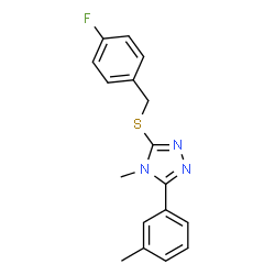 4-fluorobenzyl 4-methyl-5-(3-methylphenyl)-4H-1,2,4-triazol-3-yl sulfide picture