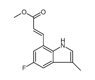 2-Propenoic acid, 3-(5-fluoro-3-methyl-1H-indol-7-yl)-, methyl ester, (2E) Structure