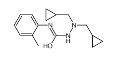 1-[bis(cyclopropylmethyl)amino]-3-(2-methylphenyl)urea结构式