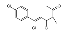 4,6-dichloro-6-(4-chlorophenyl)-3,3-dimethylhex-5-en-2-one结构式