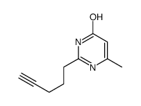 6-methyl-2-pent-4-ynyl-1H-pyrimidin-4-one结构式