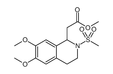 1-Isoquinolineacetic acid, 1,2,3,4-tetrahydro-6,7-dimethoxy-2-(methylsulfonyl)-, methyl ester结构式