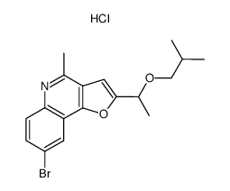 8-Bromo-2-(1-isobutoxy-ethyl)-4-methyl-furo[3,2-c]quinoline; hydrochloride结构式