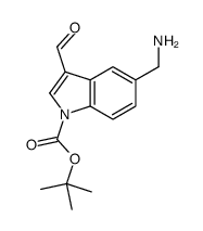 tert-butyl 5-(aminomethyl)-3-formylindole-1-carboxylate Structure