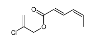 2-chloroprop-2-enyl hexa-2,4-dienoate结构式