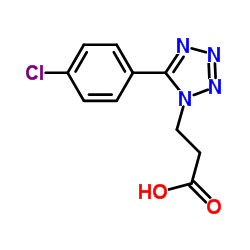 3-[5-(4-CHLORO-PHENYL)-TETRAZOL-1-YL]-PROPIONIC ACID结构式
