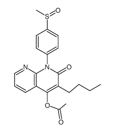 1-<4-(methylsulfinyl)phenyl>-3-n-butyl-4-acetoxy-1,8-naphthyridin-2(1H)-one结构式
