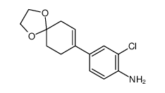 2-chloro-4-(1,4-dioxaspiro[4.5]dec-7-en-8-yl)aniline结构式