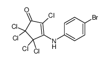 3-(4-bromoanilino)-2,4,4,5,5-pentachlorocyclopent-2-en-1-one结构式