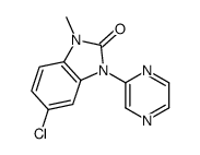 5-chloro-1-methyl-3-pyrazin-2-ylbenzimidazol-2-one Structure