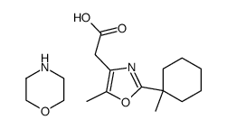 5-methyl-2-(1-methylcyclohexyl)-4-oxazoleacetate morpholine salt Structure