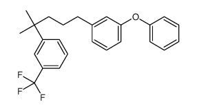 1-[2-methyl-5-(3-phenoxyphenyl)pentan-2-yl]-3-(trifluoromethyl)benzene Structure