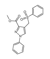 3-methoxycarbonyl-1-phenyl-4-(phenylsulphonyl)methylpyrazole Structure