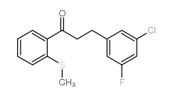 3-(3-CHLORO-5-FLUOROPHENYL)-2'-THIOMETHYLPROPIOPHENONE structure