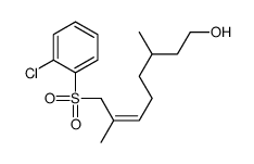 8-(2-chlorophenyl)sulfonyl-3,7-dimethyloct-6-en-1-ol Structure
