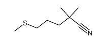 2,2-Dimethyl-5-methylmercapto-valeronitril Structure