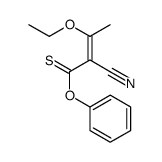 O-phenyl 2-cyano-3-ethoxybut-2-enethioate Structure