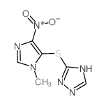 1H-1,2,4-Triazole,5-[(1-methyl-4-nitro-1H-imidazol-5-yl)thio]-结构式