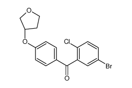 (S)-(5-Bromo-2-chlorophenyl)(4-((tetrahydrofuran-3-yl)oxy)phenyl)methanone Structure