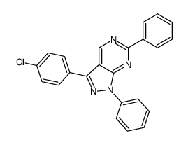 3-(4-chlorophenyl)-1,6-diphenylpyrazolo[3,4-d]pyrimidine Structure