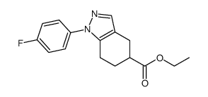 ethyl 1-(4-fluorophenyl)-4,5,6,7-tetrahydro-1H-indazole-5-carboxylate结构式