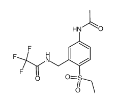 N-(4-(ethylsulfonyl)-3-((methylamino)-2,2,2-trifluoroacetamide)-phenyl)acetamide Structure