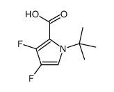 1-tert-butyl-3,4-difluoropyrrole-2-carboxylic acid Structure