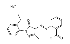 sodium 2-[[1-(2-ethylphenyl)-4,5-dihydro-3-methyl-5-oxo-1H-pyrazol-4-yl]azo]benzoate结构式